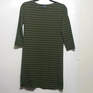 Patagonia Stripe Long Sleeve Popover Shift Dress